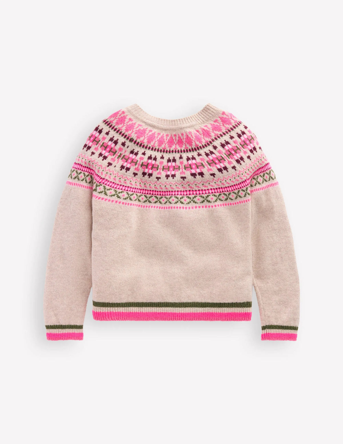 Edie Fair Isle Cardigan-Oatmeal Heritage Fair Isle