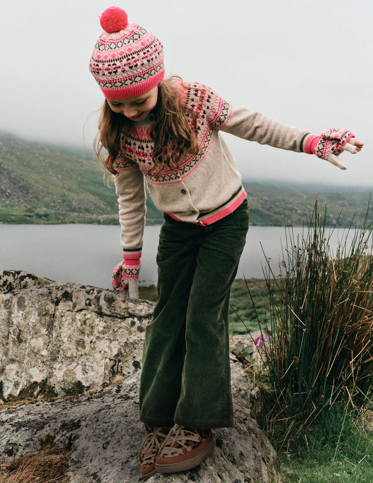 Edie Fair Isle Cardigan-Oatmeal Heritage Fair Isle