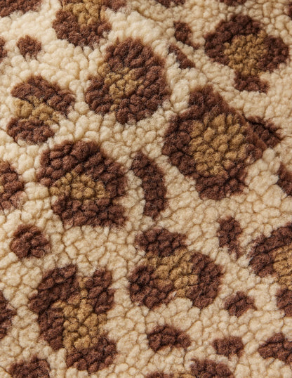 Relaxed Borg Gilet-Leopard