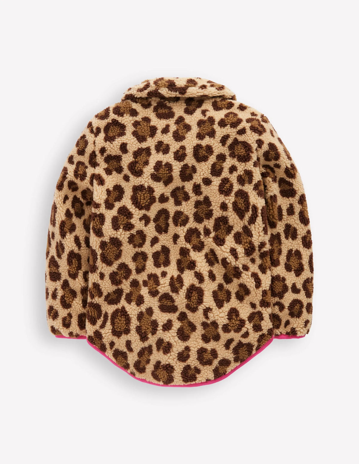 Collared Borg Zip Through-Leopard