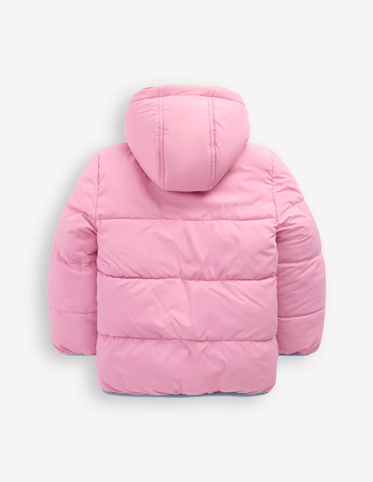 Reversible Padded Borg Coat-Multi Flower Check