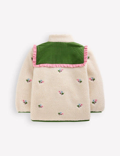 Pretty Borg Mix Jacket-Soft Ivory Embroidered