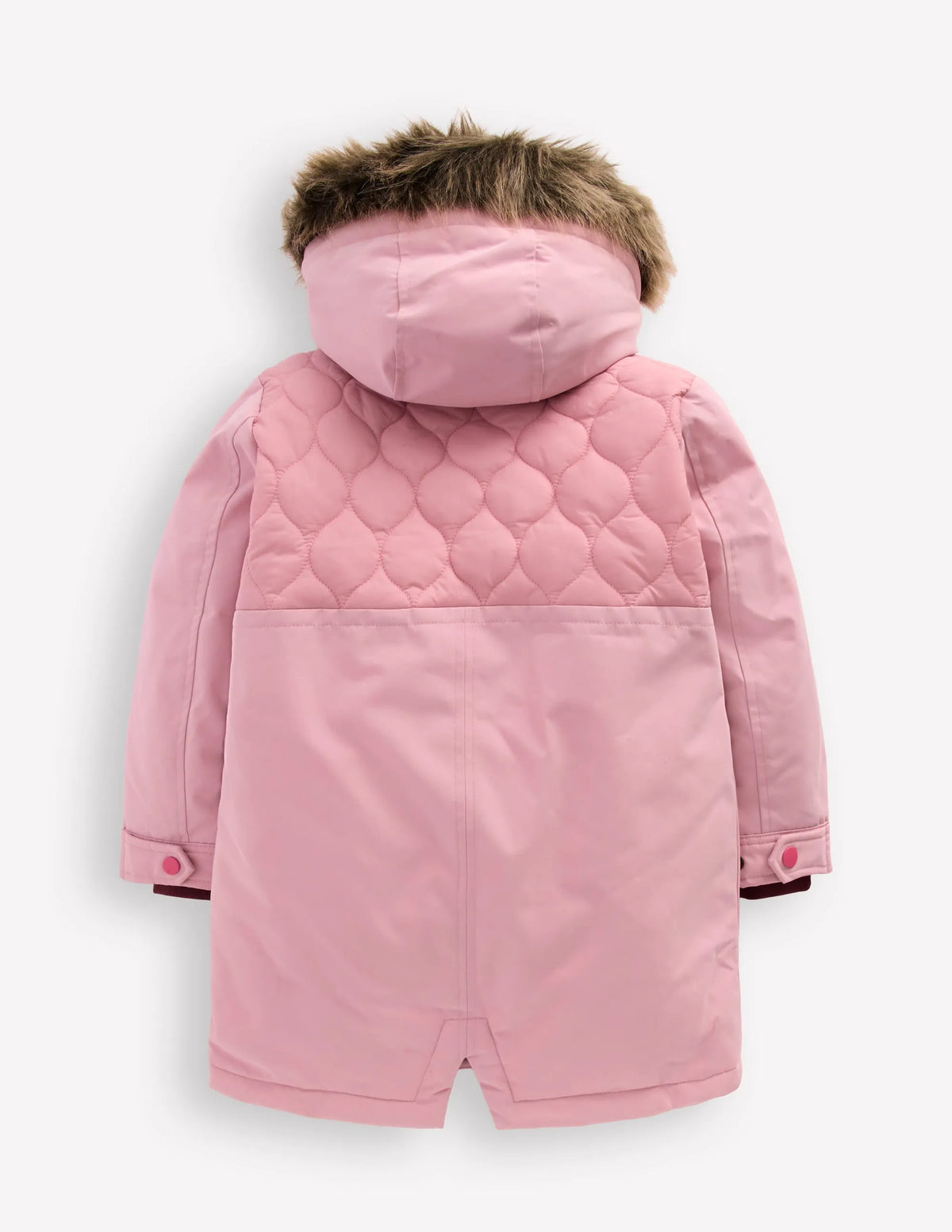 Joni Quilted Parka Coat-Pink