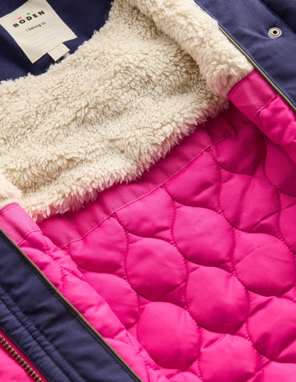 Joni Quilted Parka Coat-Multi
