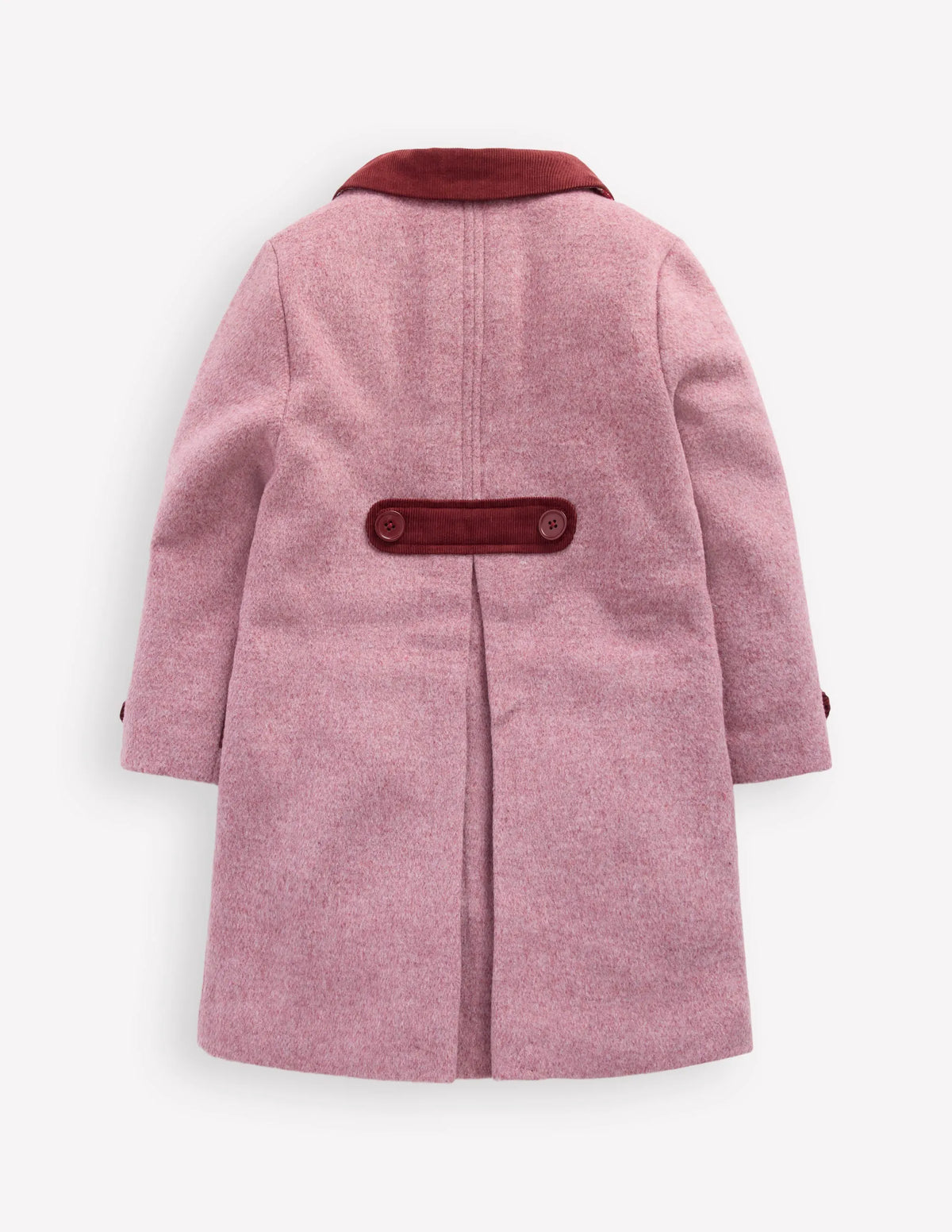 Wool Blend Coat-Pink Haze Bows