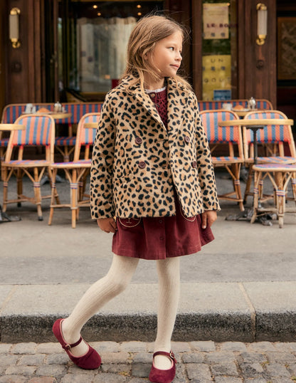 Pea Coat-Large Leopard Spot