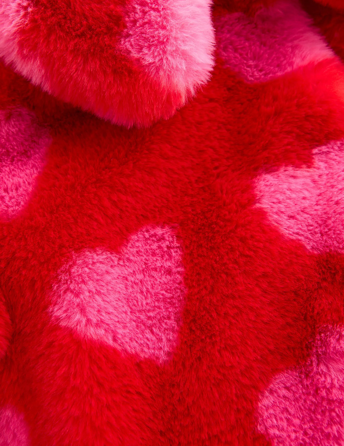 Faux Fur Collared Coat-Hearts