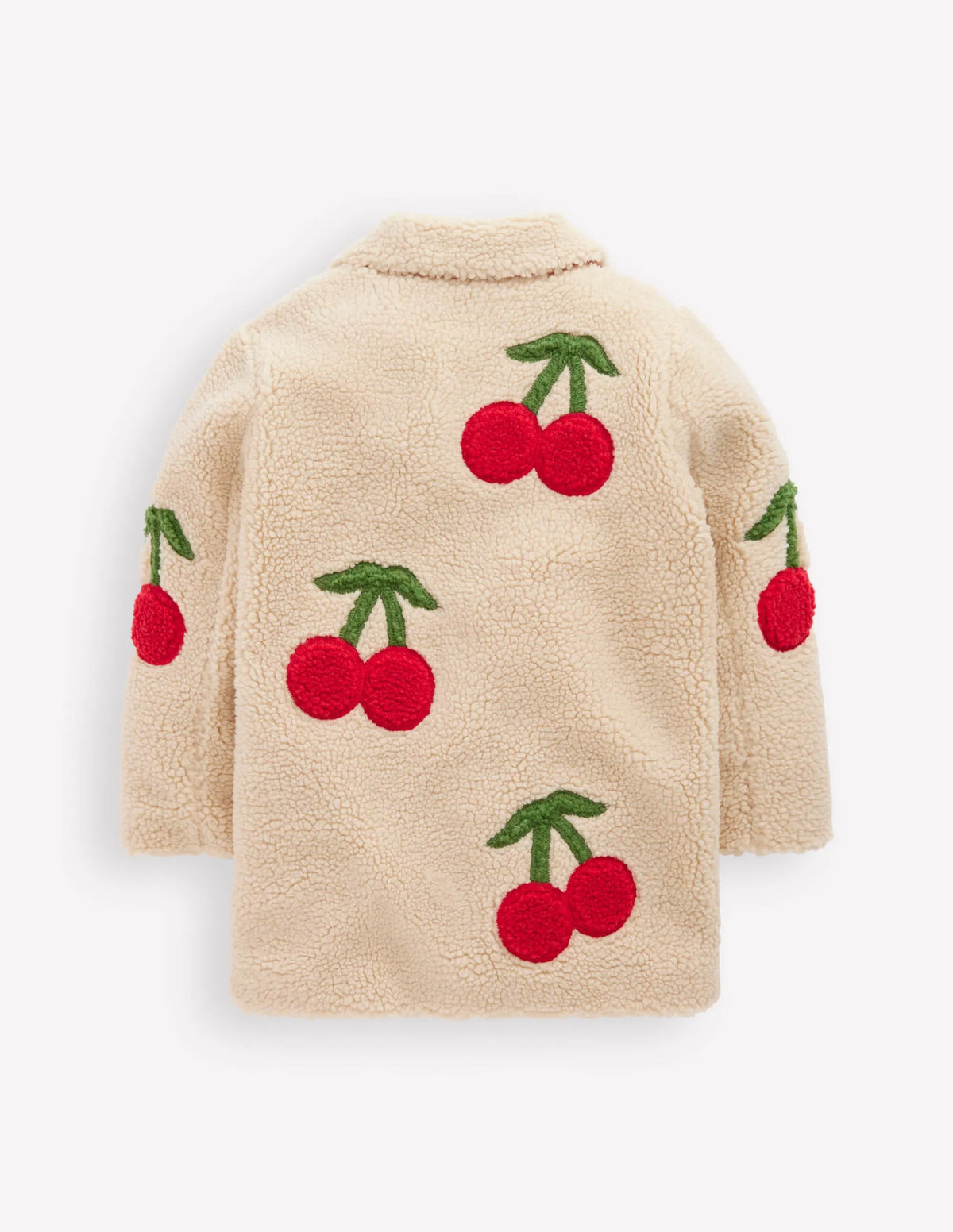 Borg Interest Jacket-Cherry Applique