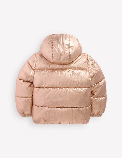 Fun Padded Coat-Gold