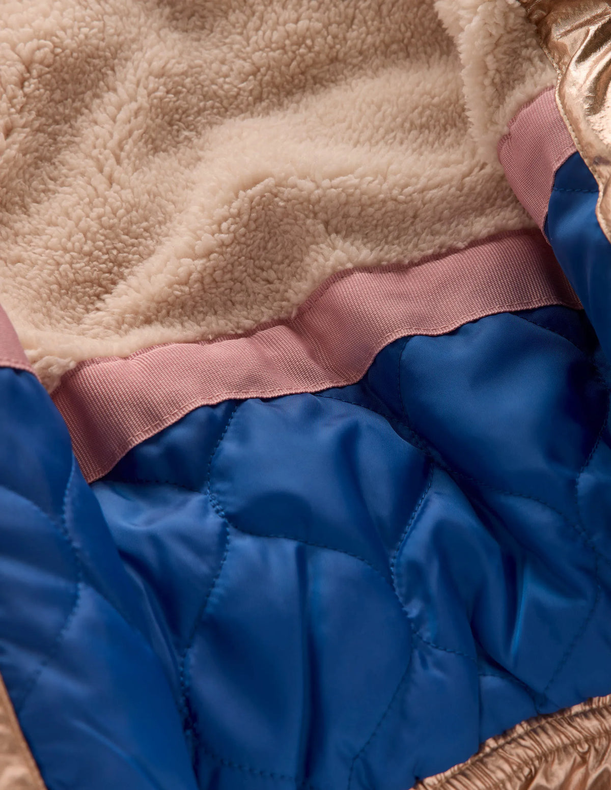 Fun Padded Coat-Gold