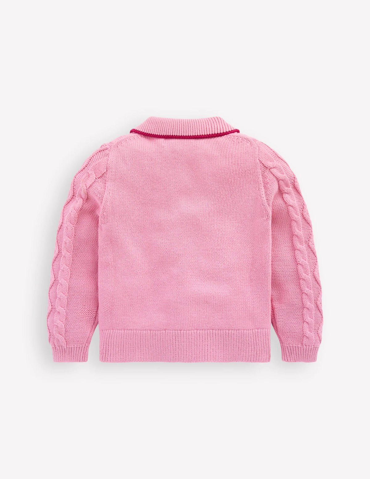 Cable Knitted Jacket-Formica Pink