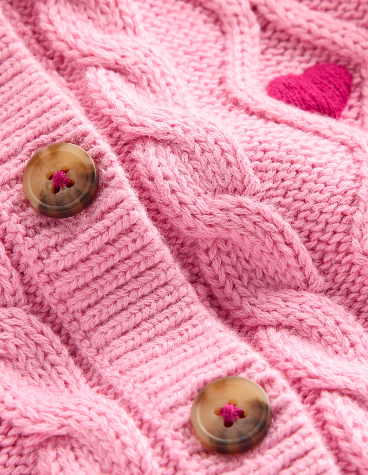 Cable Knitted Jacket-Formica Pink