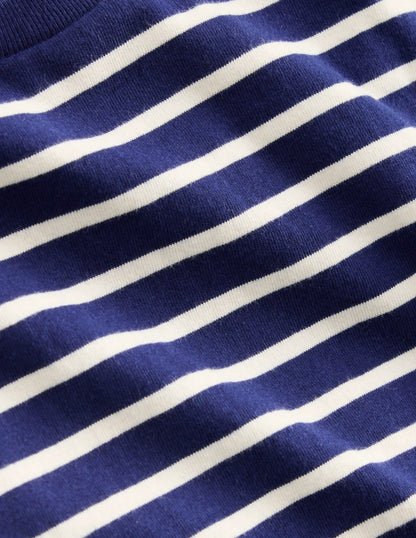 Long Sleeve Relaxed Breton-Navy/Ivory
