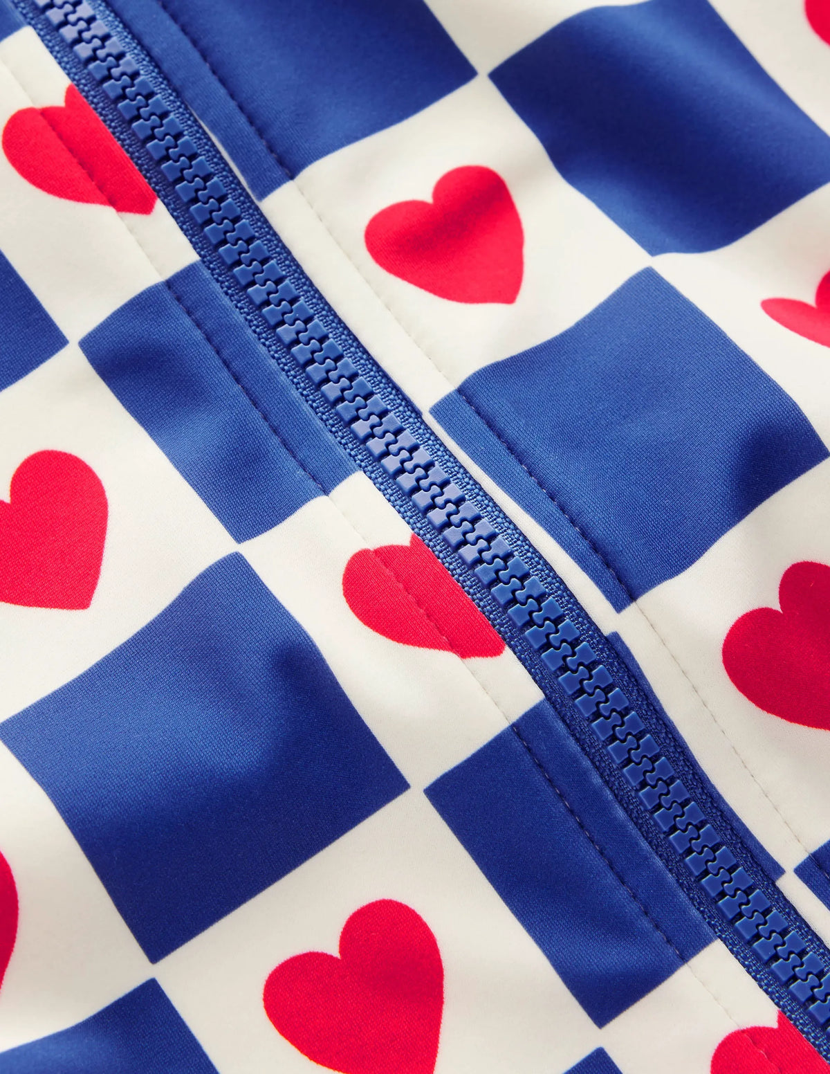 Long-sleeved Swimsuit-Bluejay Heart Stamp