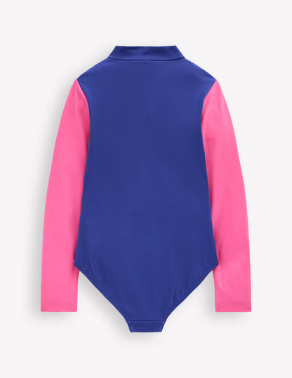 Long-sleeved Swimsuit-Rainbow Heart
