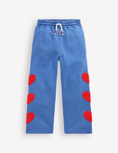 Bobbie Appliqué Sweatpants-Bluejay Hearts