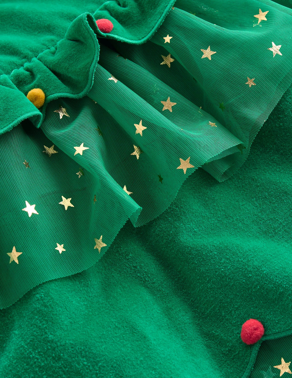 Christmas Tree Tulle Dress-Shady Green