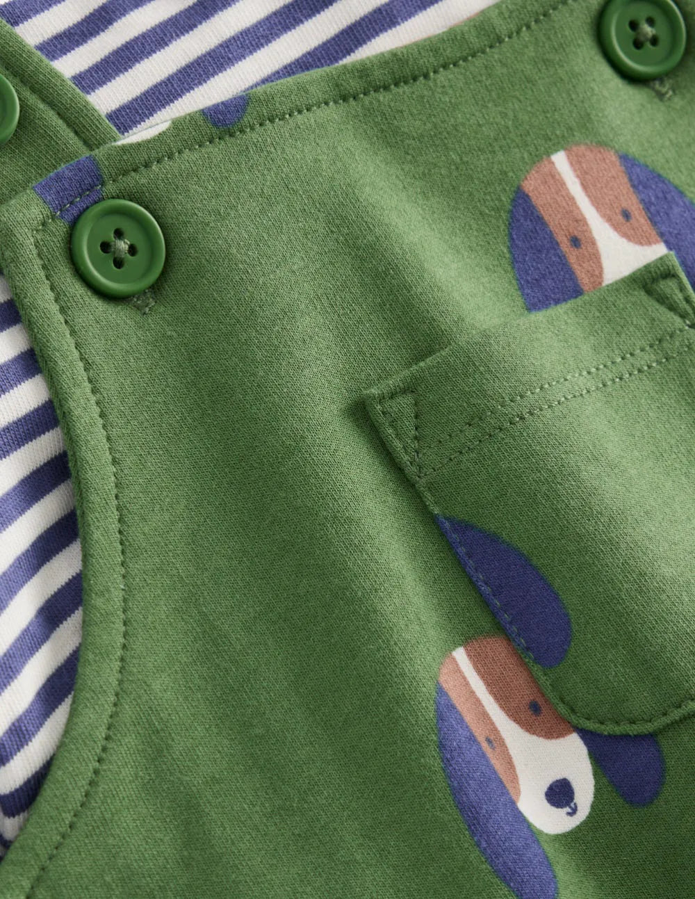Jersey Overalls Set-Green Dogs