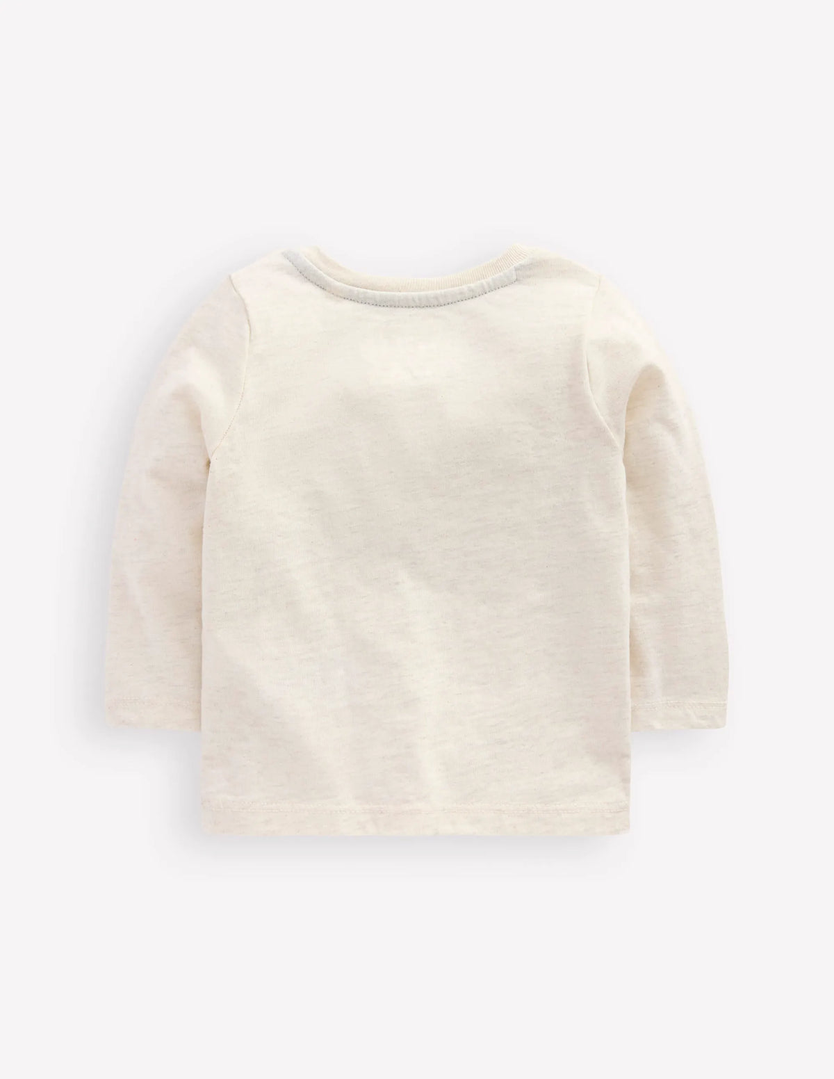 Long Sleeve Appliqué T-Shirt-Oatmeal Mammoth