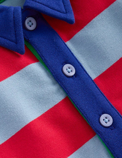 Jersey Sweat Rugby Shirt-Multi Stripes