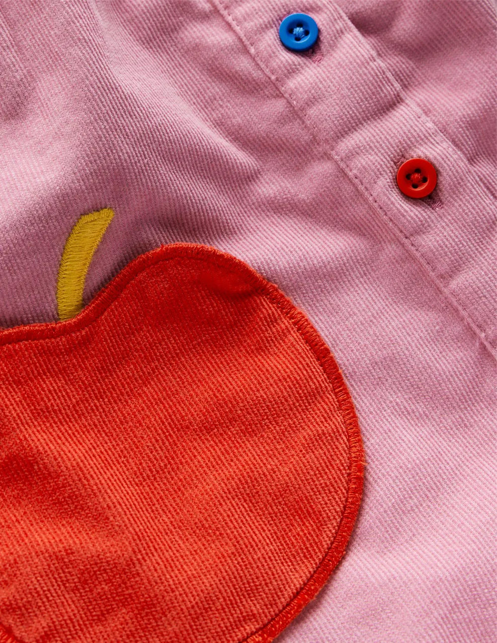 Woven Pinny Dress Set-Pink Apple