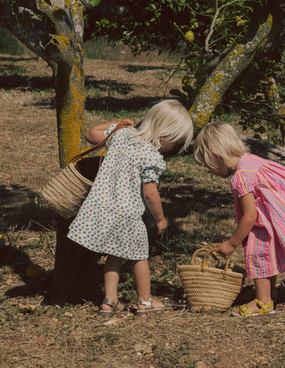 Double Cloth Dress-Soft Ivory Ditsy