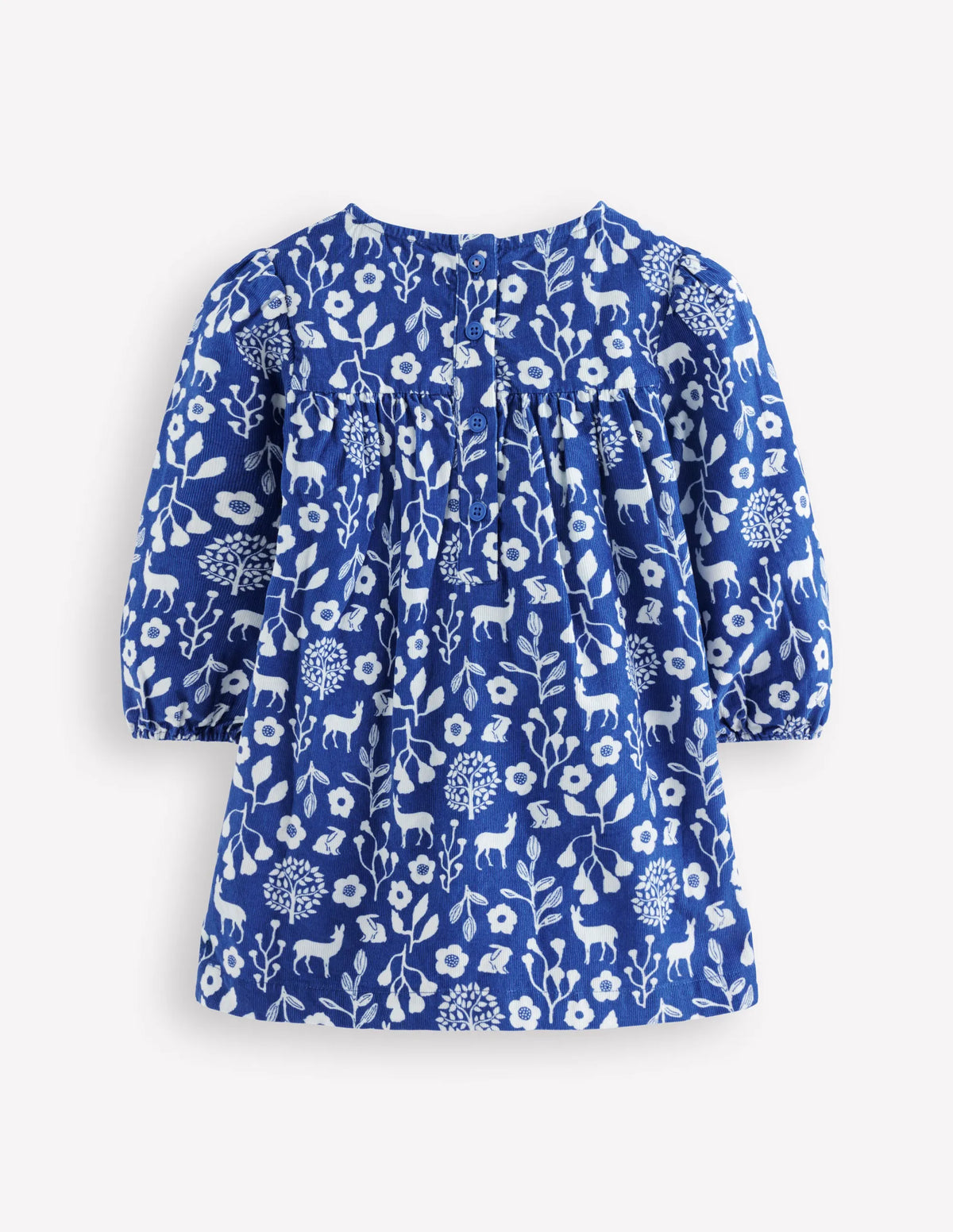 Yoke Detail Woven Dress-Blue Woodland Walk