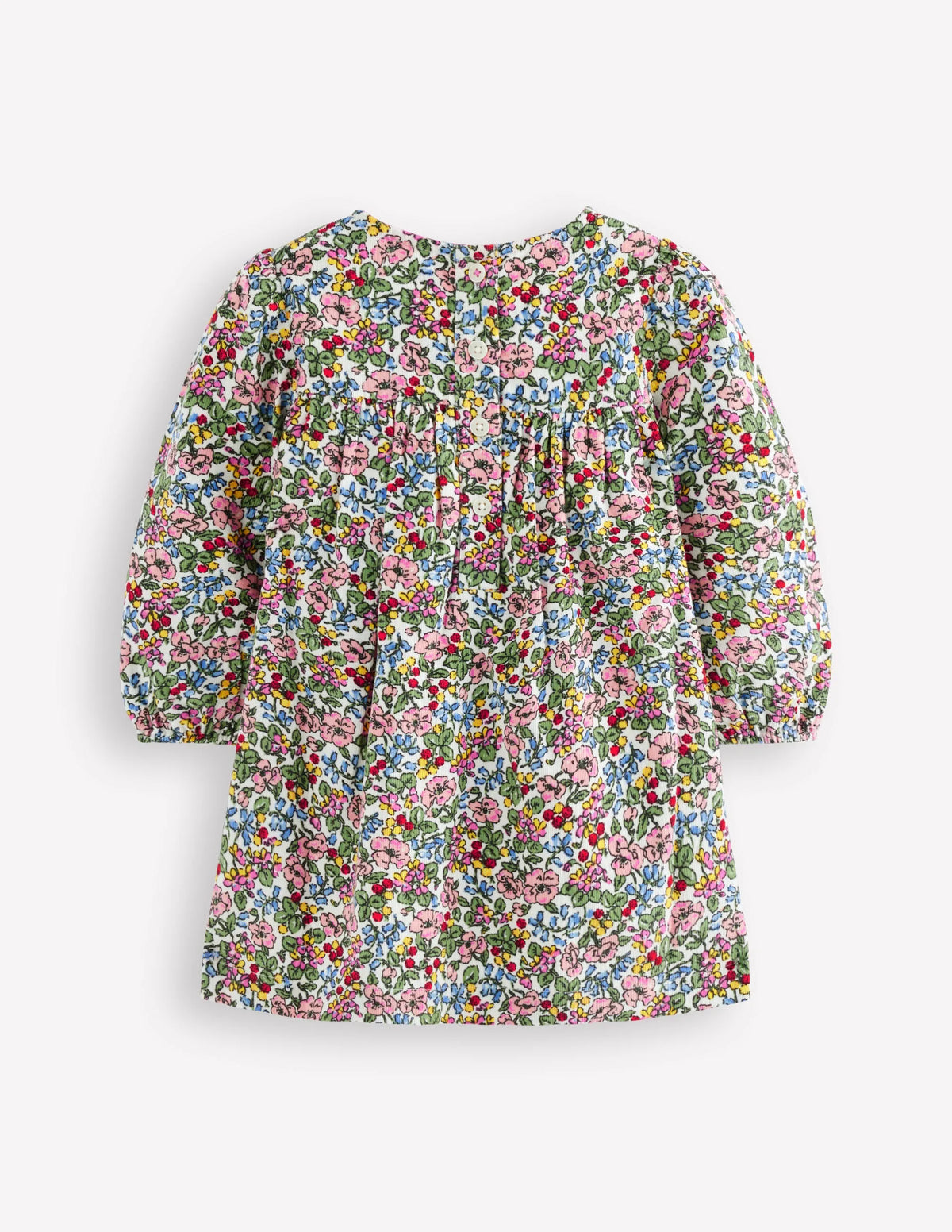 Yoke Detail Woven Dress-Coconut Berry Floral