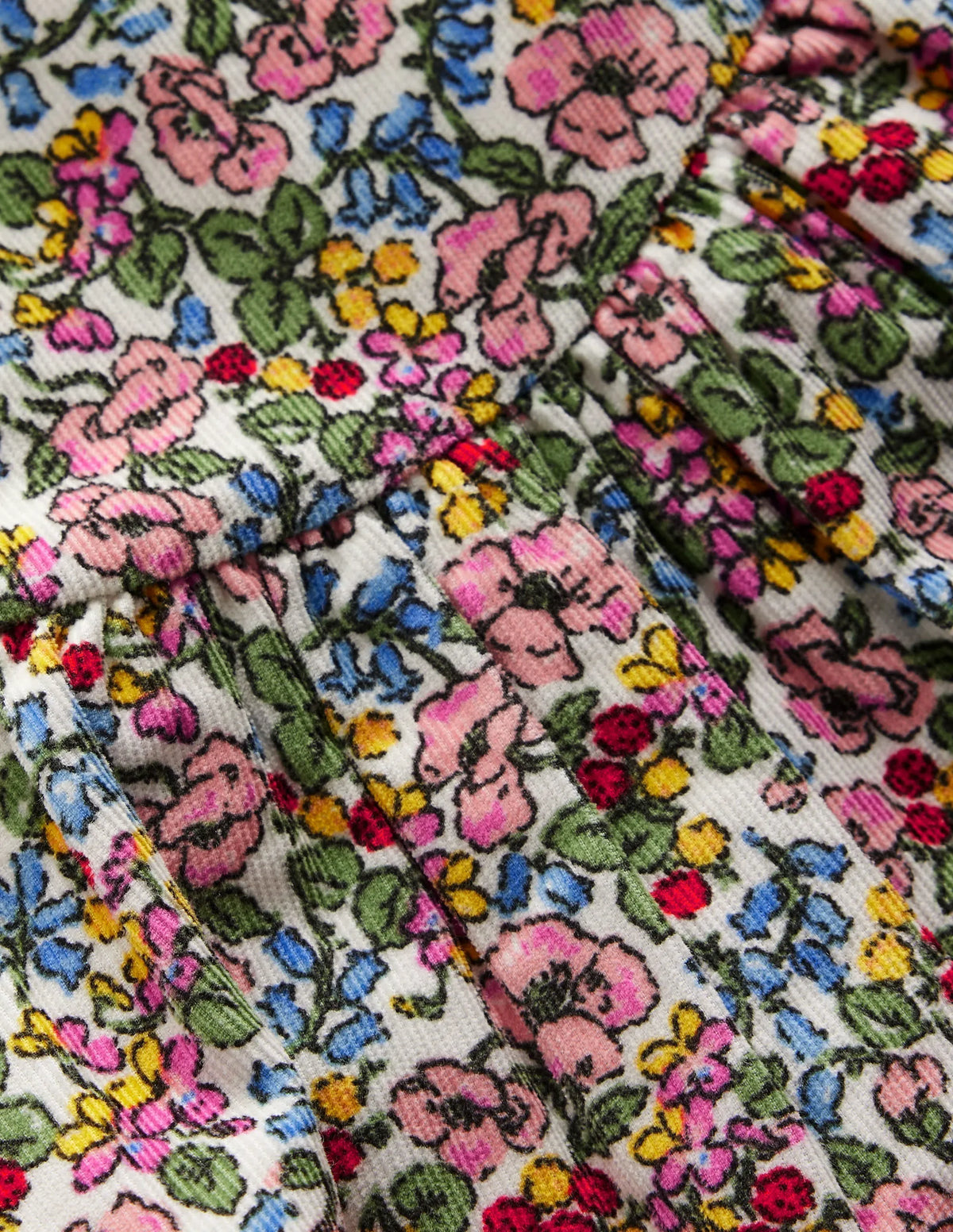 Yoke Detail Woven Dress-Coconut Berry Floral