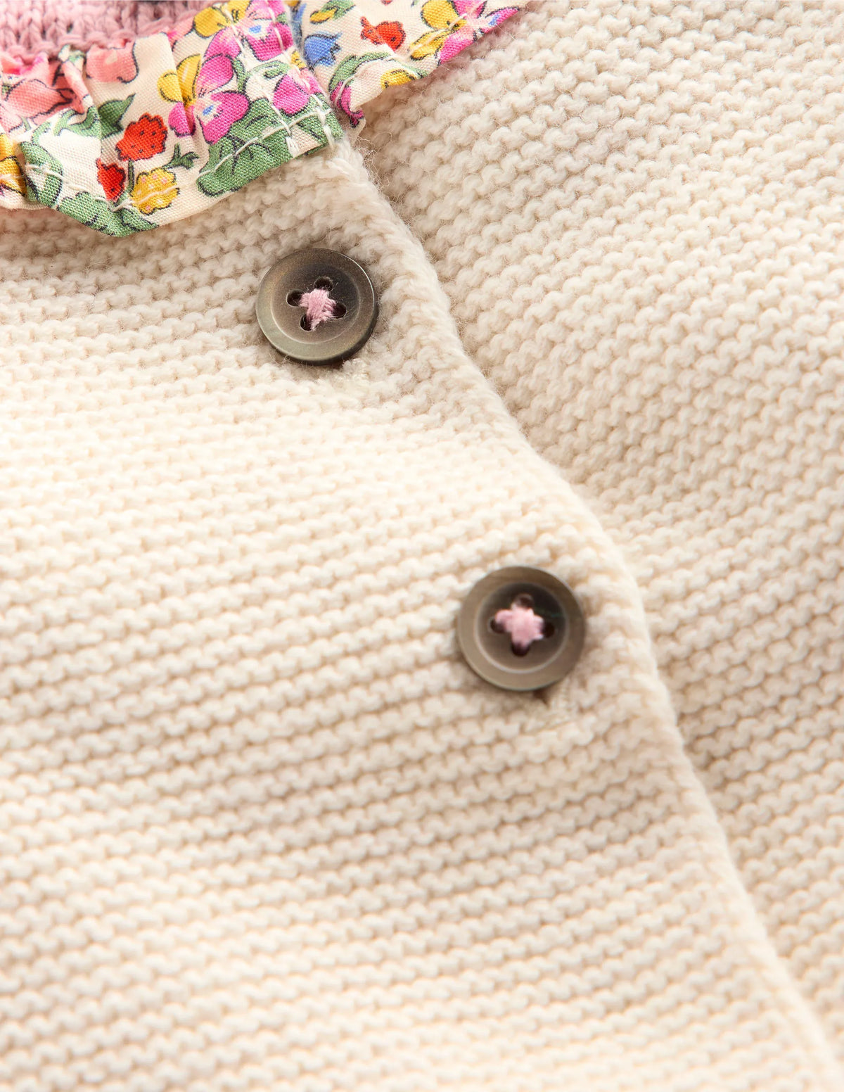 Appliqué Knitted Play Set-Ecru Marl Hearts
