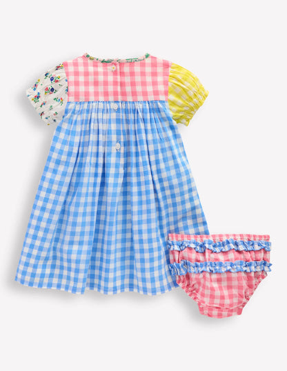 Gathered Woven Dress-Hotchpotch Multi