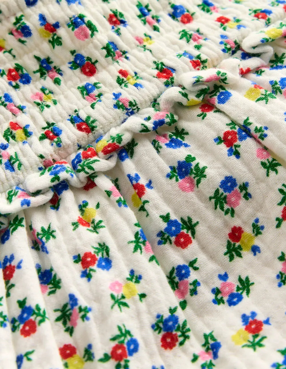 Double Cloth Dress-Soft Ivory Ditsy
