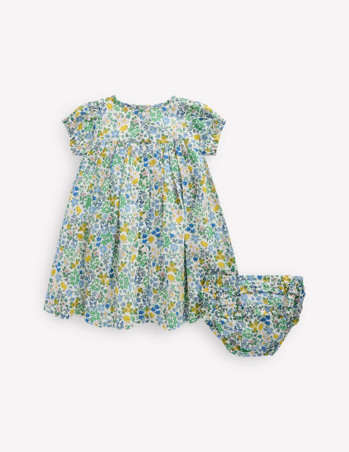 Gathered Woven Dress-Multi Chick Floral