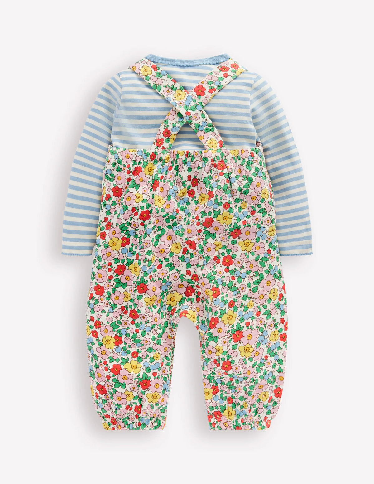 Jersey Overalls Set-Eggnog Apple Blossom