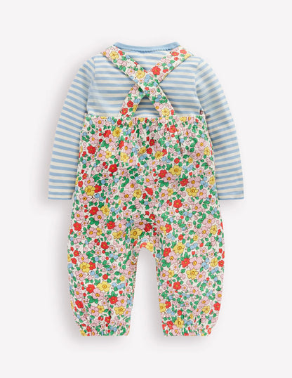 Jersey Overalls Set-Eggnog Apple Blossom