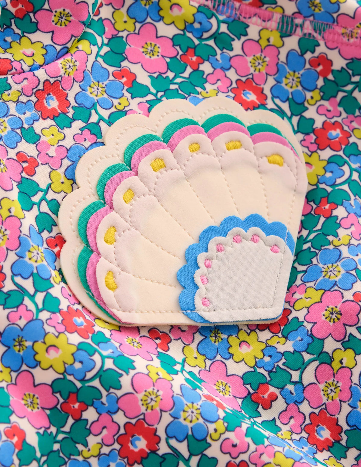 Frilly Rash Vest Set-Multi Flowerbed Shell