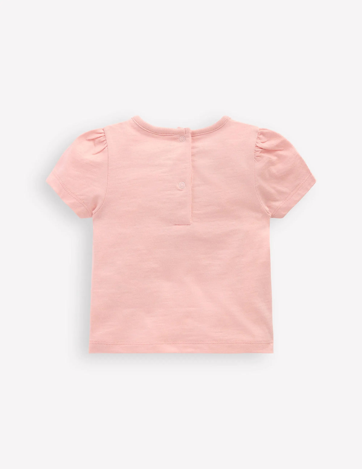 Girls Puff Sleeve Logo T-Shirt-Chalk Pink May Day Bunny