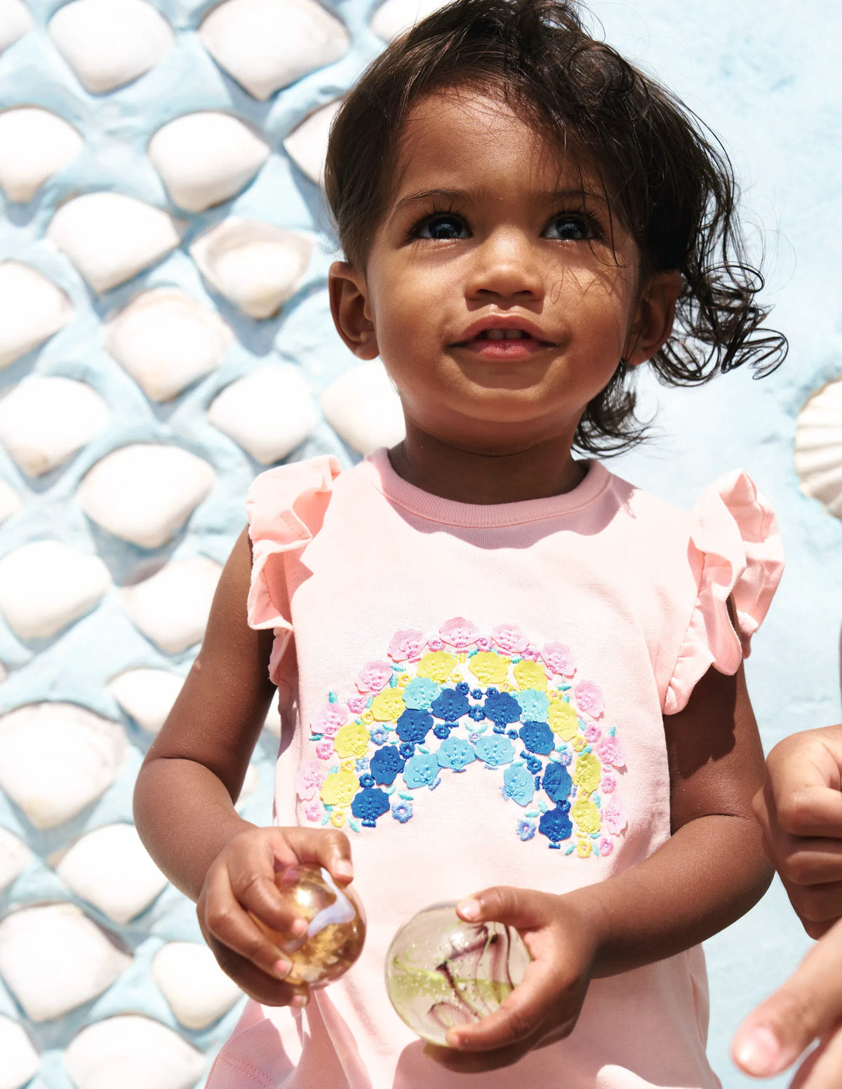 Ruffle Jersey Playset-Coconut Milk Rainbow Shells
