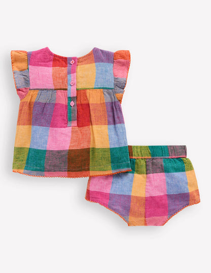 Woven Play Set-Multi Check