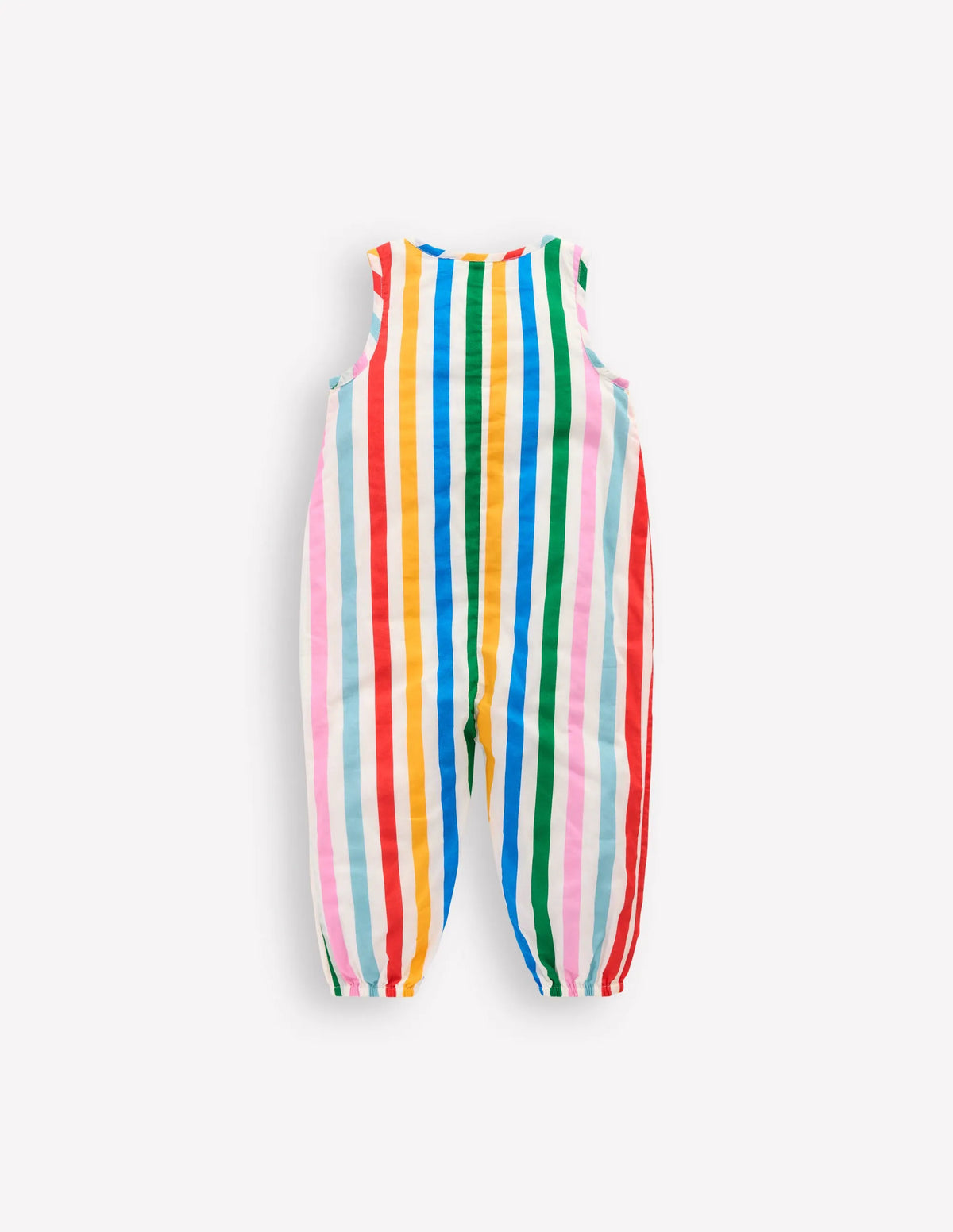 Woven Romper-Rainbow Multi Stripe