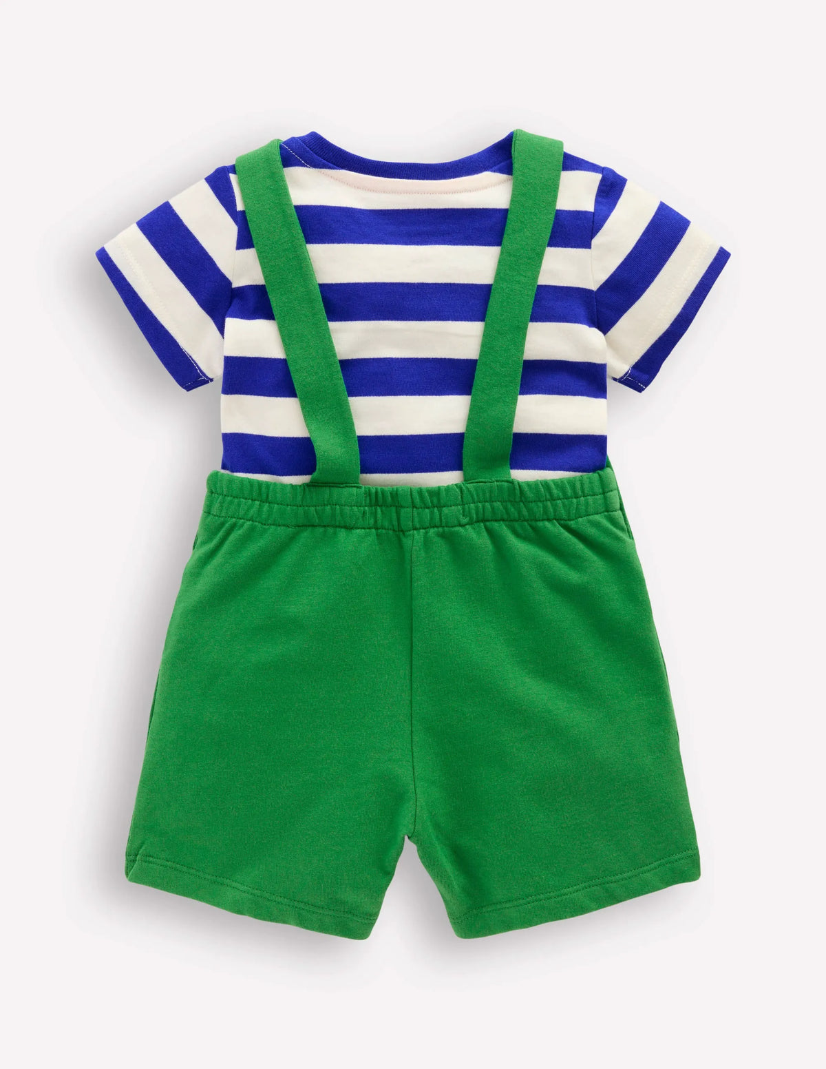 Boucle Jersey Overalls Set-Green Jungle Animals
