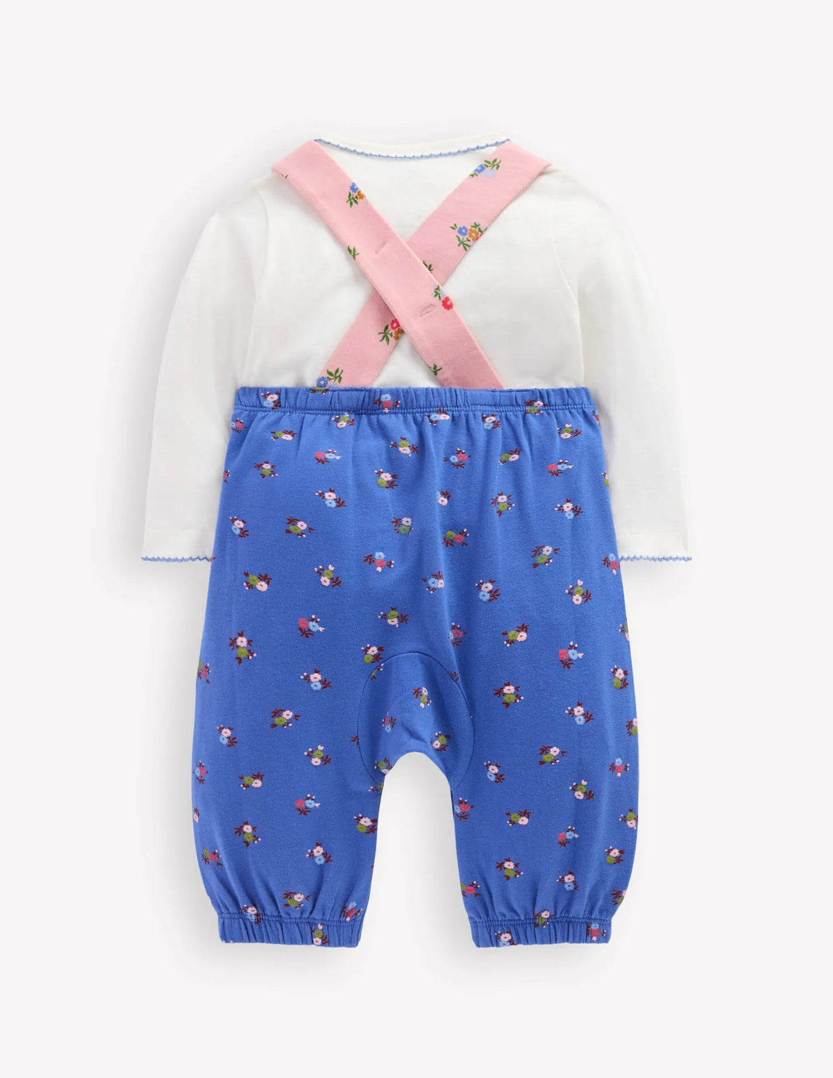 Jersey Overalls Set-Multi Spaced Ditsy