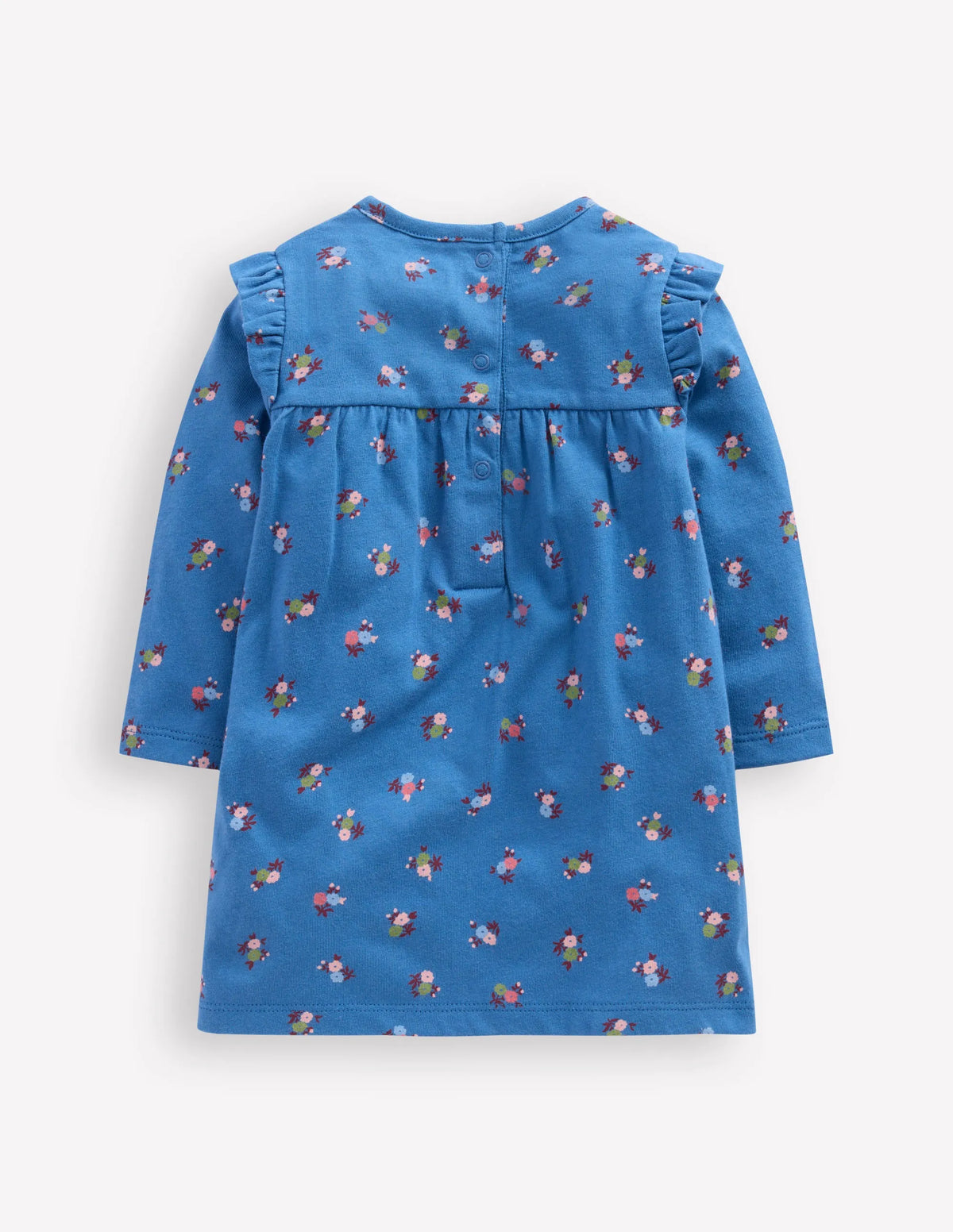 Printed Jersey Dress-Blue Floral