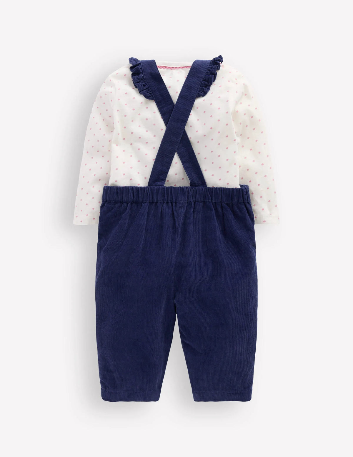 Woven Overalls Set-Navy Cat