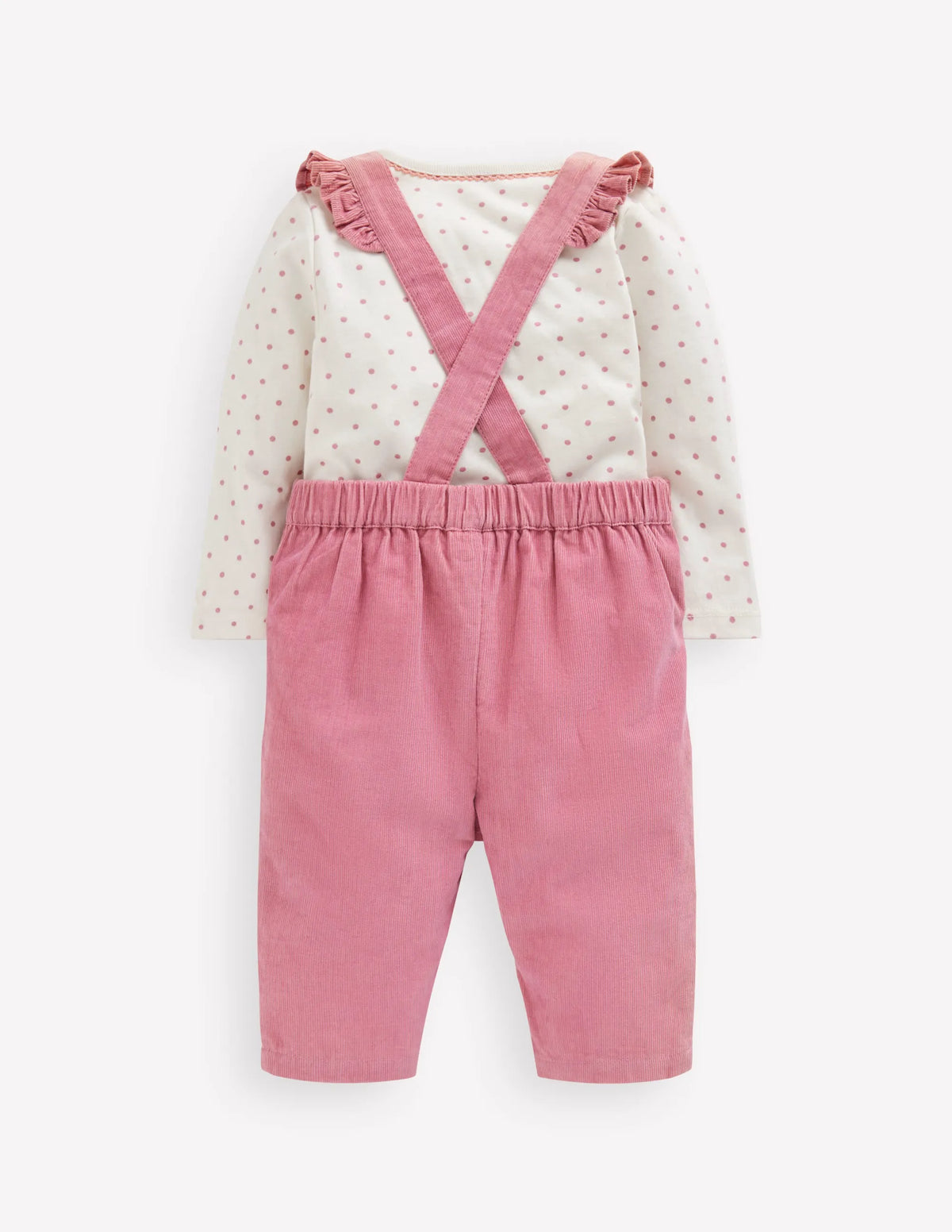 Woven Overalls Set-Pink Haze Floral Embroidery