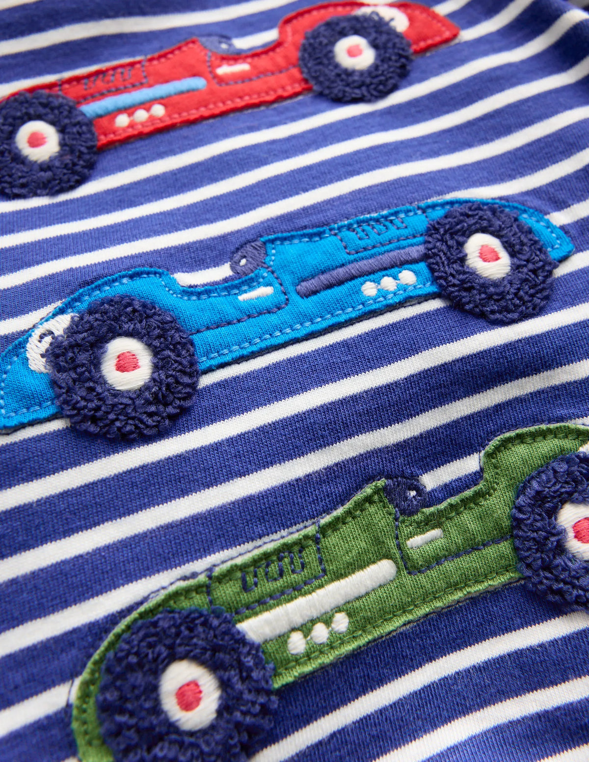 Woven & Jersey Play Set-Blue Stripe Cars