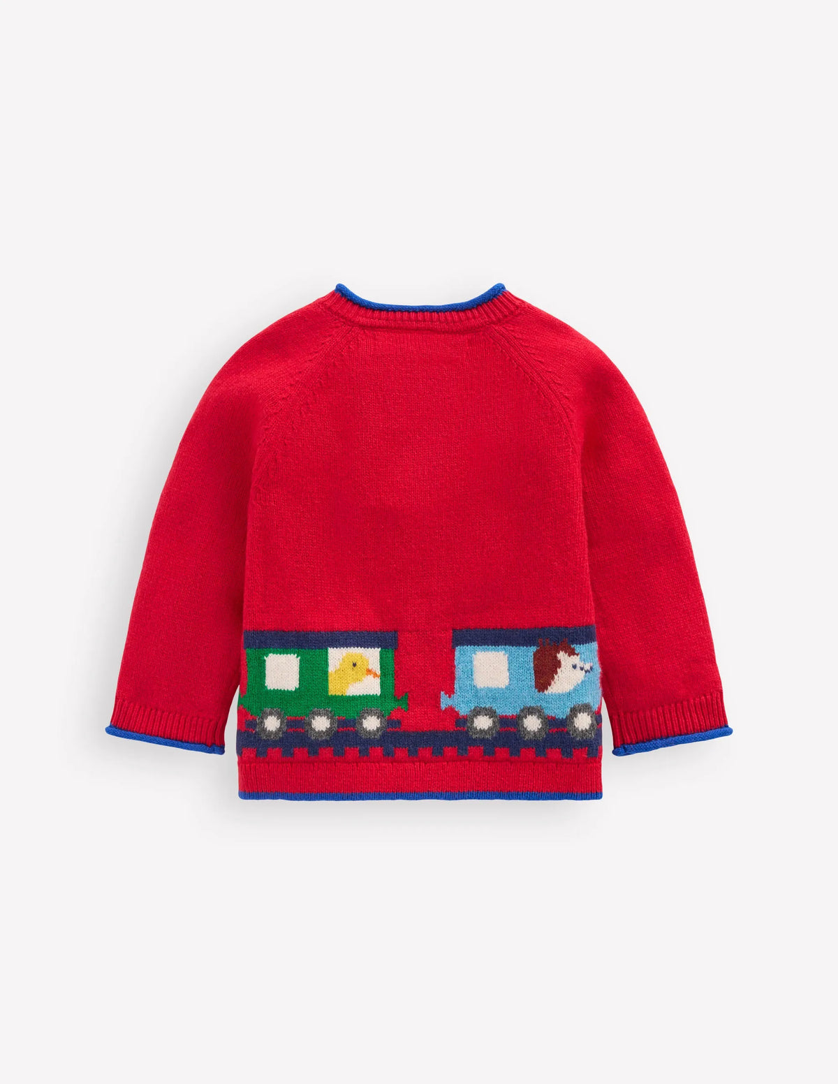 Novelty Logo Cardigan-Rockabilly Red Trains