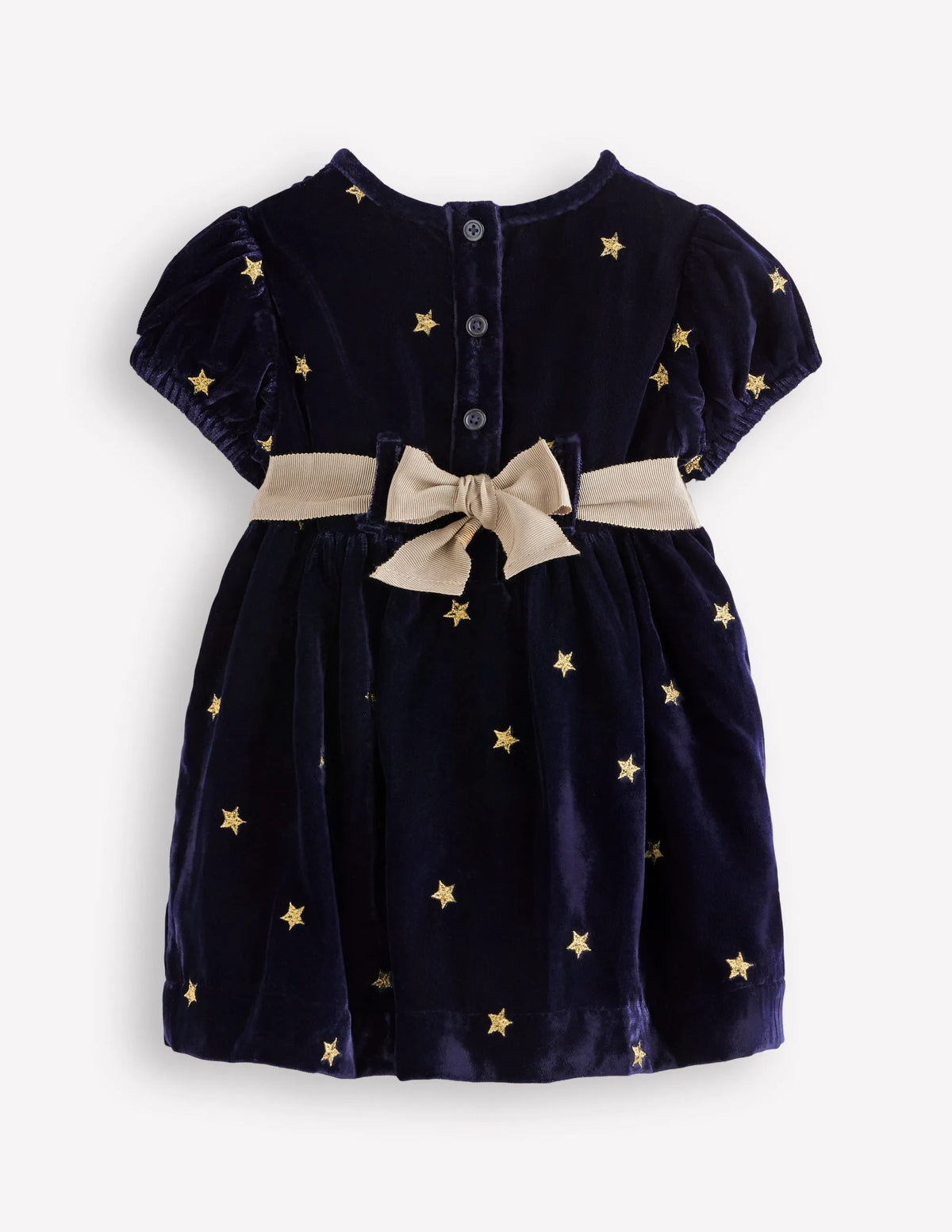 Velvet Party Dress-Navy Stars