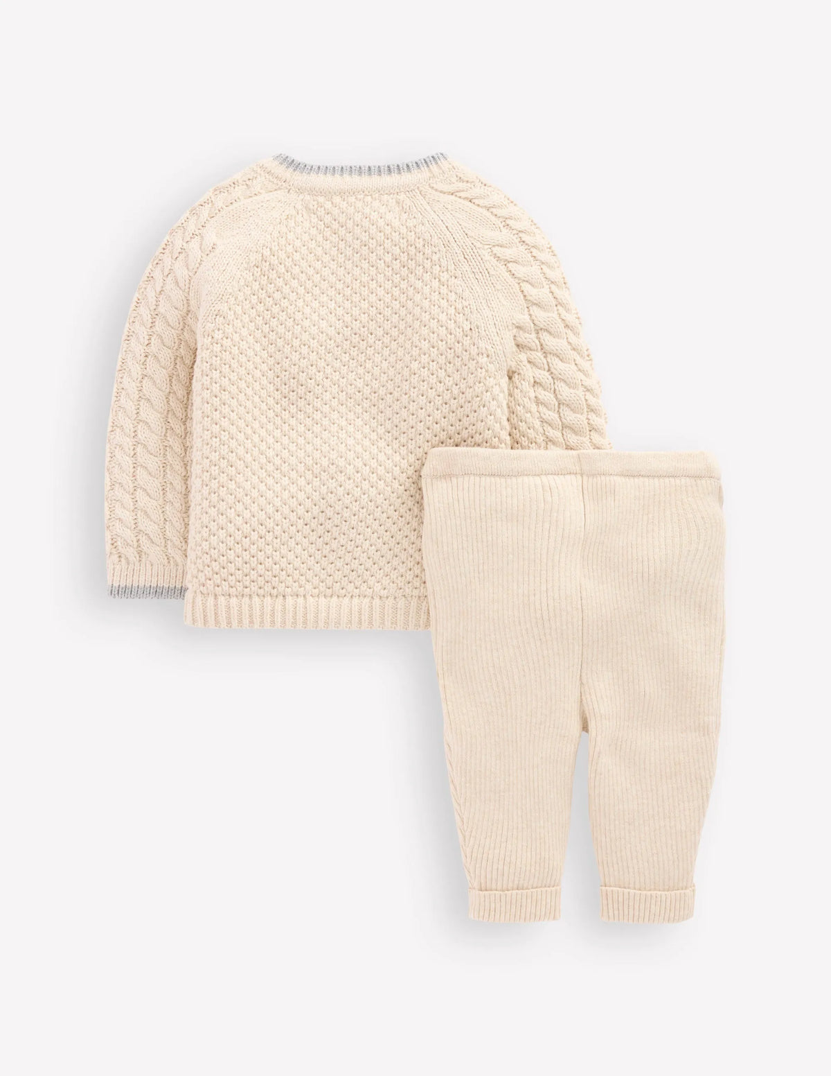 Cable Knitted Play Set-Oatmeal Marl