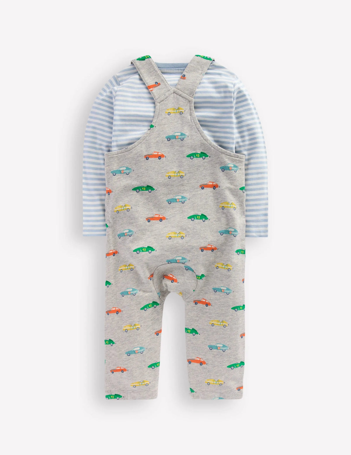 Jersey Overalls Set-Grey Marl Cars